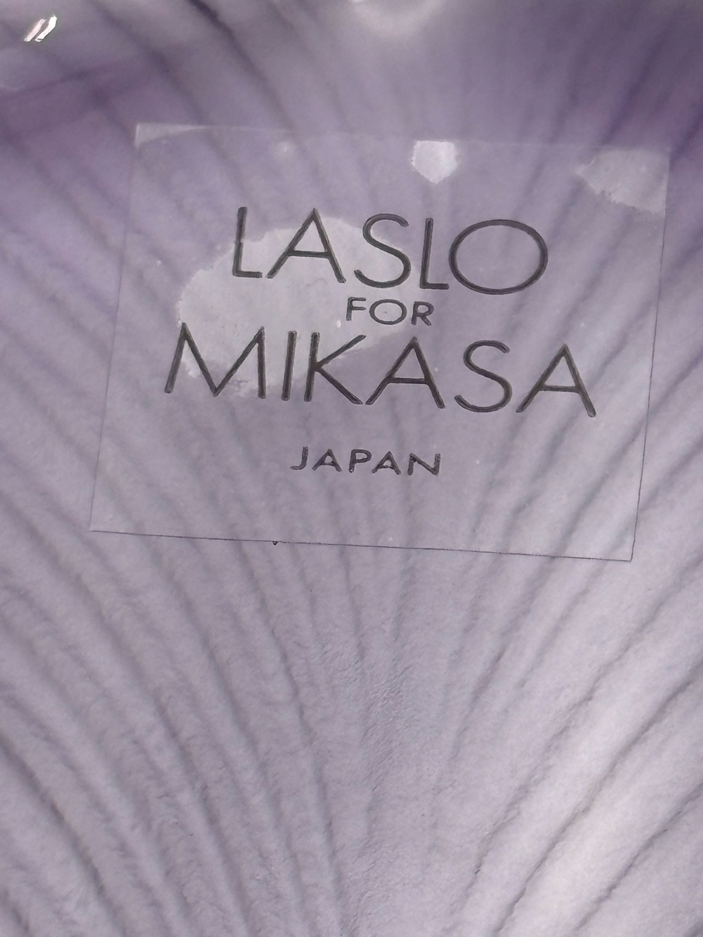 Laslo for Mikasa Sculpted Glass Decorative Ginko Leaf Trinket Dish - Amethyst - Picture 4 of 9